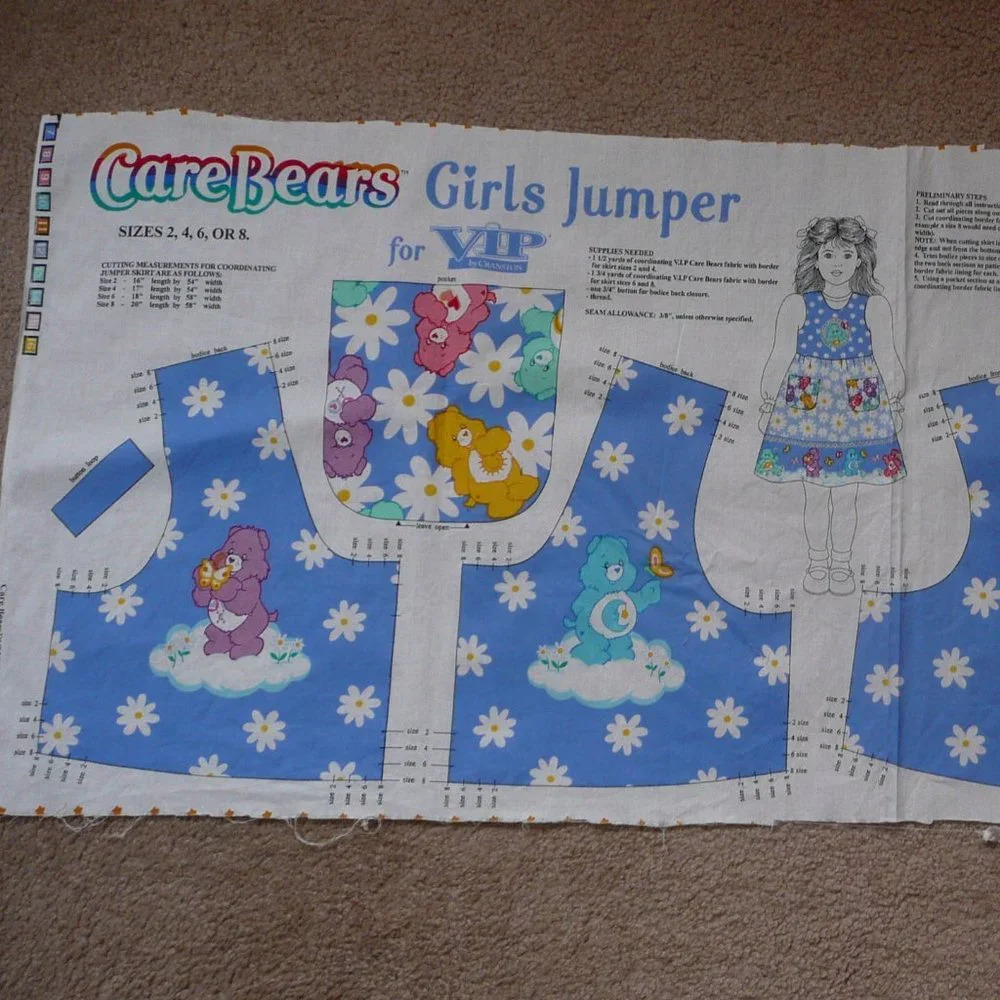 Care Bears Girl's Easy-To-Sew Cotton Fabric Panel